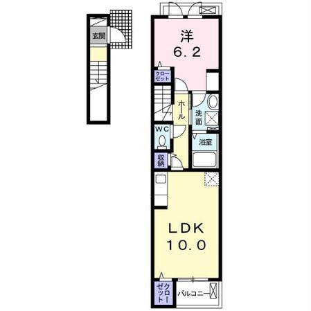 本庄駅 徒歩10分 2階の物件間取画像